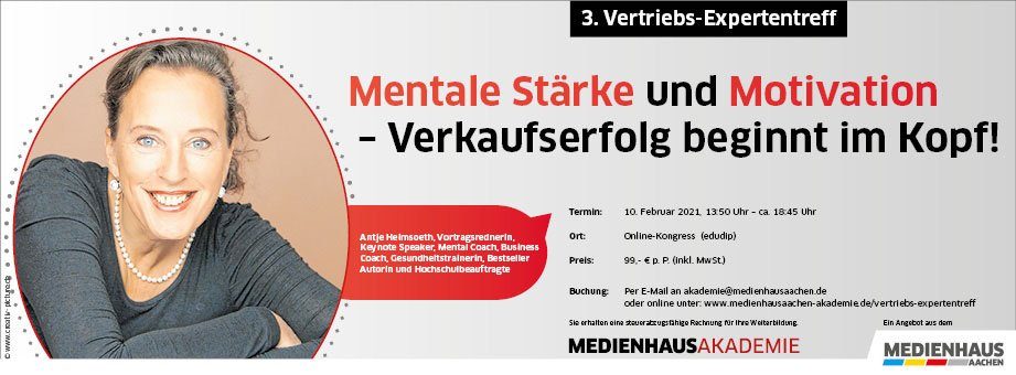 Antje Heimsoeth live erleben auf dem 3. Akademie Vertriebs-Expertentreff